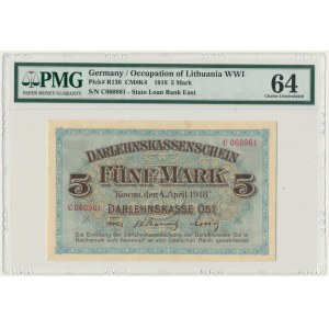 Kowno, 5 Mark 1918 - C - PMG 64