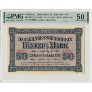 Kowno, 50 Mark 1918 - D - PMG 50