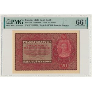 20 marks 1919 - II FE Series - PMG 66 EPQ
