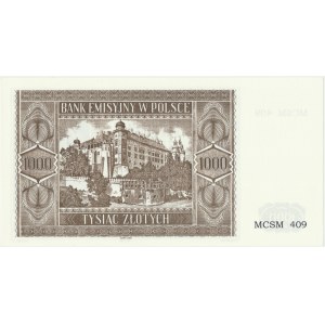 Krakowiak, 1,000 gold 1941 - MCSM 409 -.