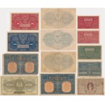 Set, 1-10,000 marks 1916-1923 (13 pieces).