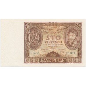 100 gold 1934 - Ser. BF. - without additional znw. - PMG 64