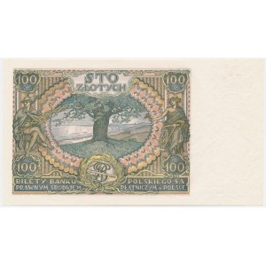 100 gold 1934 - Ser. BF. - without additional znw. - PMG 64