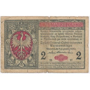 2 marks 1916 - General - A - RARE.