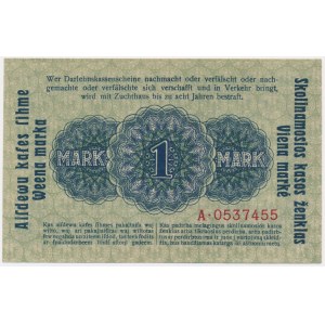 Kowno, 1 Mark 1918 - A -