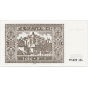 Krakowiak, 1,000 gold 1941 - MCSM 880 -.