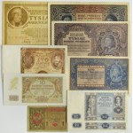 Set, Polish banknotes 1916-40 (9 pieces).