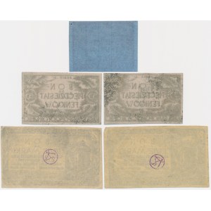 Germany, Oflag II C Woldenberg, 10 Pfennige - 2 Mark 1944 (5 pcs.)