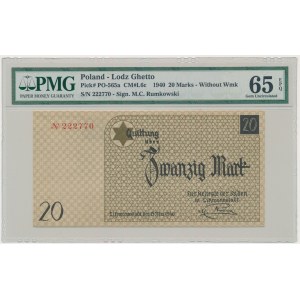 20 Mark 1940 - no. 1 without watermark - PMG 65 EPQ