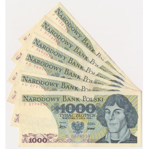 Zestaw, 1.000 złotych 1975 (6 szt.)