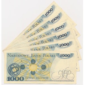 Zestaw, 1.000 złotych 1975 (6 szt.)