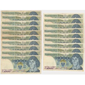 Set, 1,000 Gold 1975 (19 pieces).