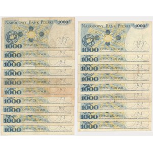 Set, 1,000 Gold 1975 (19 pieces).