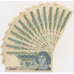 Zestaw, 1.000 złotych 1975 (14 szt.)