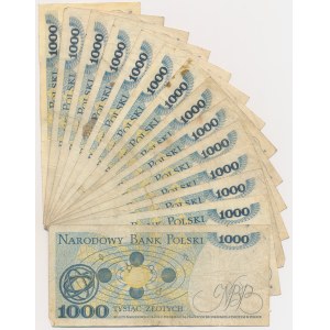 Zestaw, 1.000 złotych 1975 (14 szt.)