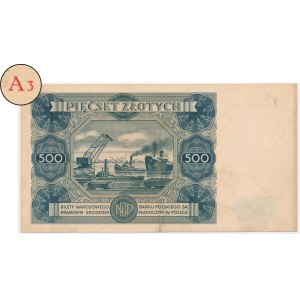 500 zloty 1947 - A3 - the rarest variant