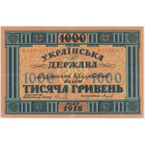 Ukraine, 1.000 Hryvni 1918