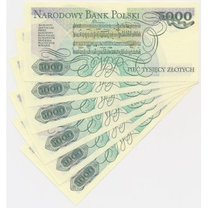 Set, 5,000 zl 1988 - CT - (6 pieces).
