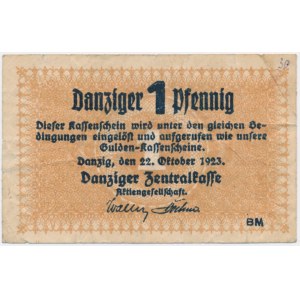 Gdansk, 1 fenig 1923 - October -.