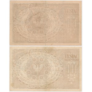 Set, 1,000 marks 1919 - Ser.O and Ser.ZN (2 pieces).