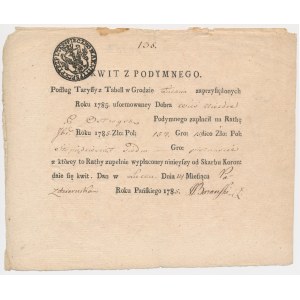 Kwit z podatku podymnego 1785