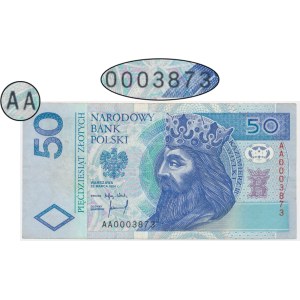 50 złotych 1994 - AA 0003873 - niski numer