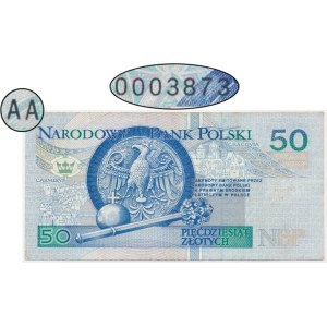 50 złotych 1994 - AA 0003873 - niski numer
