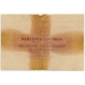 Krakow, Theater Café, 1 crown 1919 - RARE