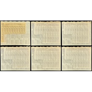 Warszawa, 4,5% VII pożyczka miasta Warszawy 1903, obligacja 100 rubli - zestaw 6 szt.