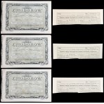 "Chodorów" Akcyjne Towarzystwo dla Przemysłu Cukrowniczego, 100 zloty 1928, Issue II - set of 3 pcs.
