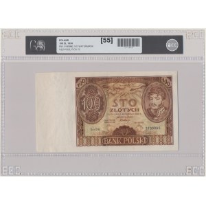 100 złotych 1934 - Ser. BW. - bez dodatkowych znw. - GCN 55