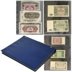 Set, banknotes of the communist period (1944 - 1965) in a clasper (approx. 54 pieces).