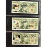 Satz, gedruckte und ausgefallene Banknoten in einem Schuber (ca. 180 Stück).