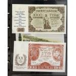 Satz, gedruckte und ausgefallene Banknoten in einem Schuber (ca. 180 Stück).