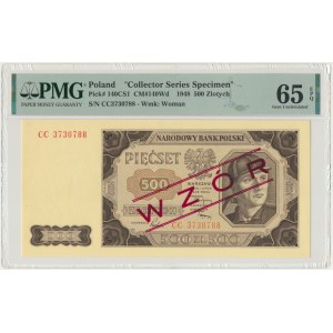 500 Gold 1948 - MODEL - CC - PMG 65 EPQ.