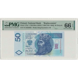 50 złotych 1994 - YC - PMG 66 EPQ - seria zastępcza