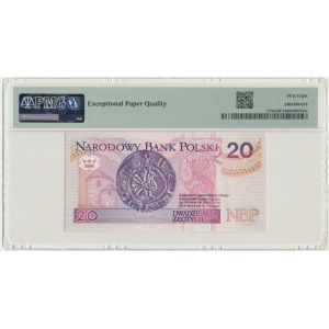 20 gold 1994 - AA 0007707 - PMG 58 EPQ - low number.