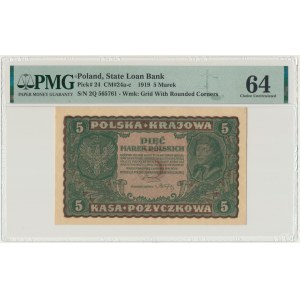 5 marek 1919 - II Serja Q - PMG 64