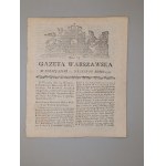 WARSAW GAZETTE No. 74. of 15 SEPTEMBER 1792 [OBLIGATION OF CONF. GEN. W.X. LITEWSKI, LUDWIK XVI IN INDEPENDENCE ].