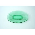 Glass platter , Futerko - HSG Ząbkowice - E. Trzewik-Drost - green