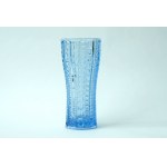 Glass vase , "Pearl - HSG Ząbkowice - J.S. Drost - blue