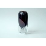 Glass vase - A. Jablonski - maroon