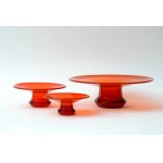 3 Glass platters - antico glass - Sudetes?