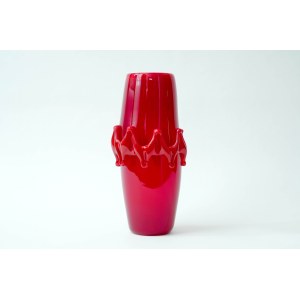 Vase en verre - HS Tarnowiec - avec tresse