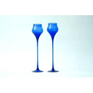 2 gobelets en verre - HS Sudety - Z. Horbowy - 31 cm
