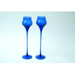 2 gobelets en verre - HS Sudety - Z. Horbowy - 31 cm