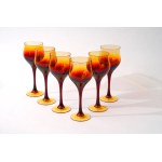 6 glass goblets - HS Sudetes - Z. Horbowy - 19,7 cm