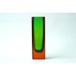 Cubist glass vase - HS Sudety - Zbigniew Horbowy