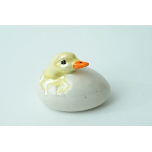 Figurine en porcelaine, Canard à couver. - Steatite Katowice - Z. Buksowicz