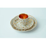 Porcelain coffee trio , "Domino" - Steatite Katowice - Z. Buksowicz